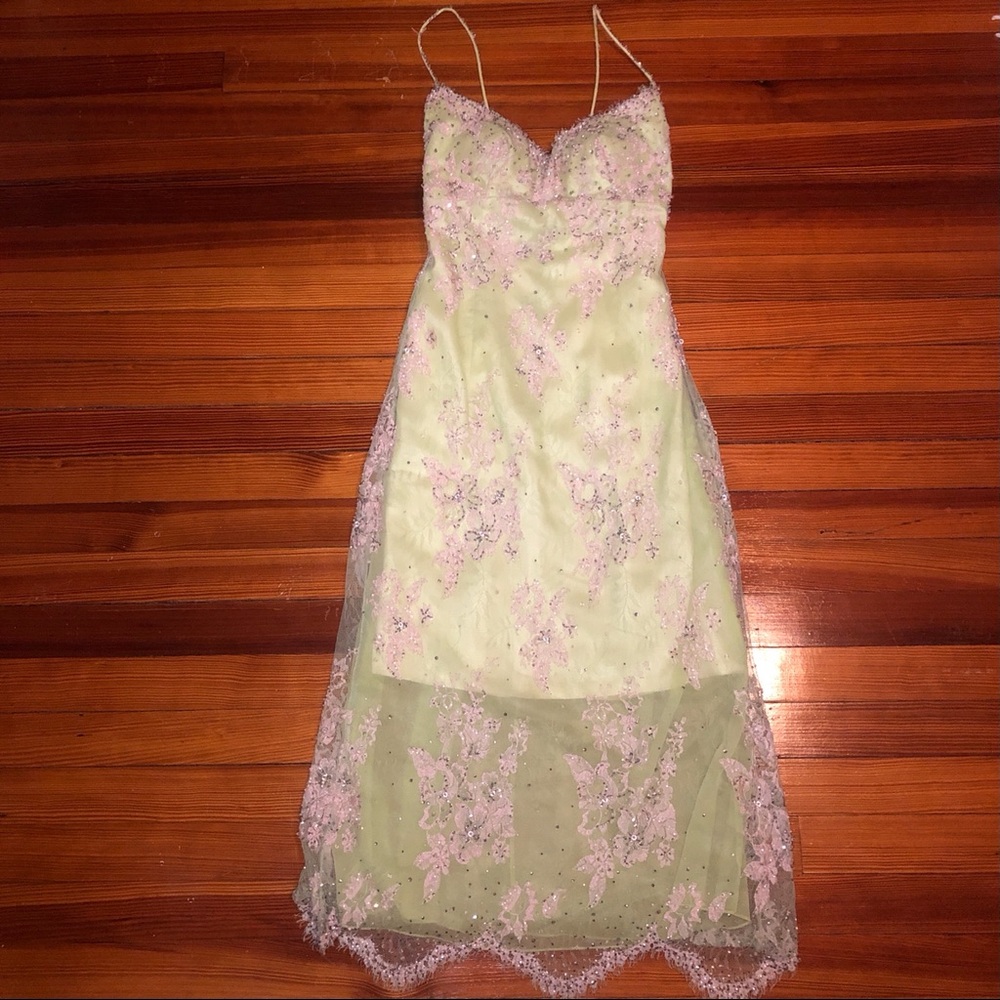 Beaded green dress